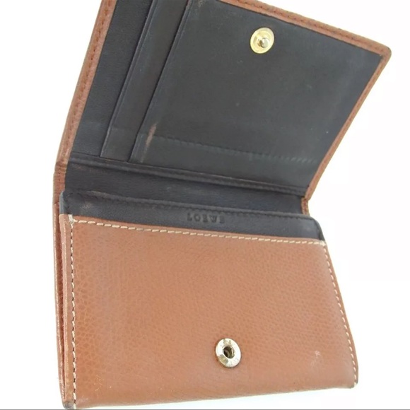 AUTH LOEWE Leather Card Case Holder Brown - Picture 3 of 6